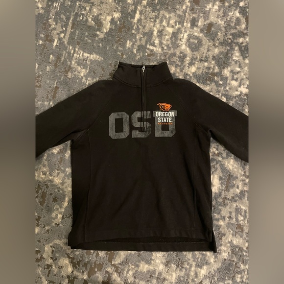 Oregon State University Black quarter zip sweatshirt - Picture 2 of 7